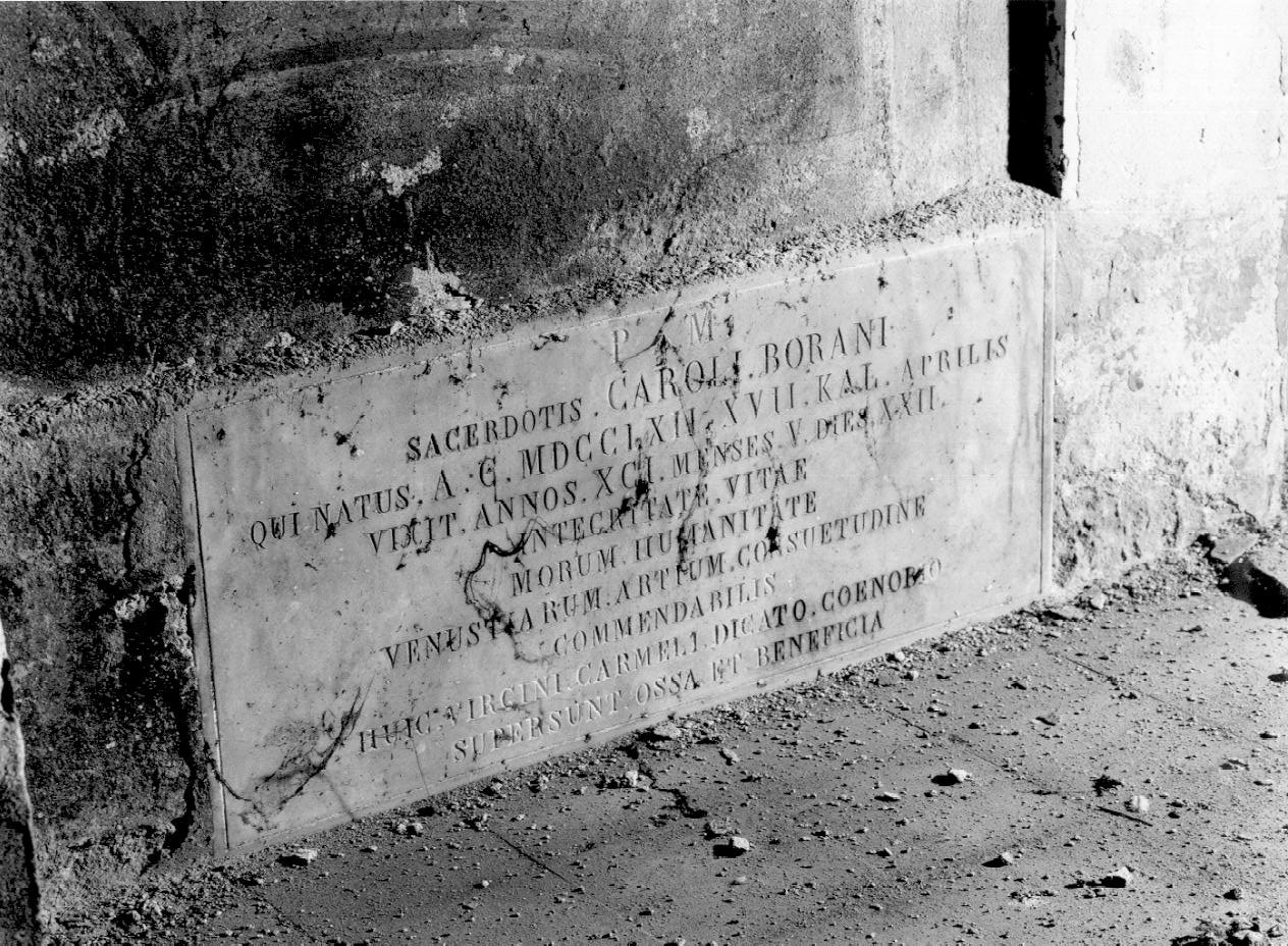 lapide tombale - ambito piacentino (sec. XIX)