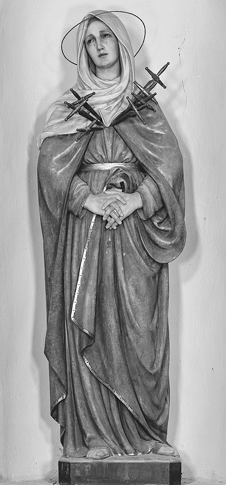 Madonna Addolorata (statua) di Stuflesser Giuseppe (metà sec. XX)