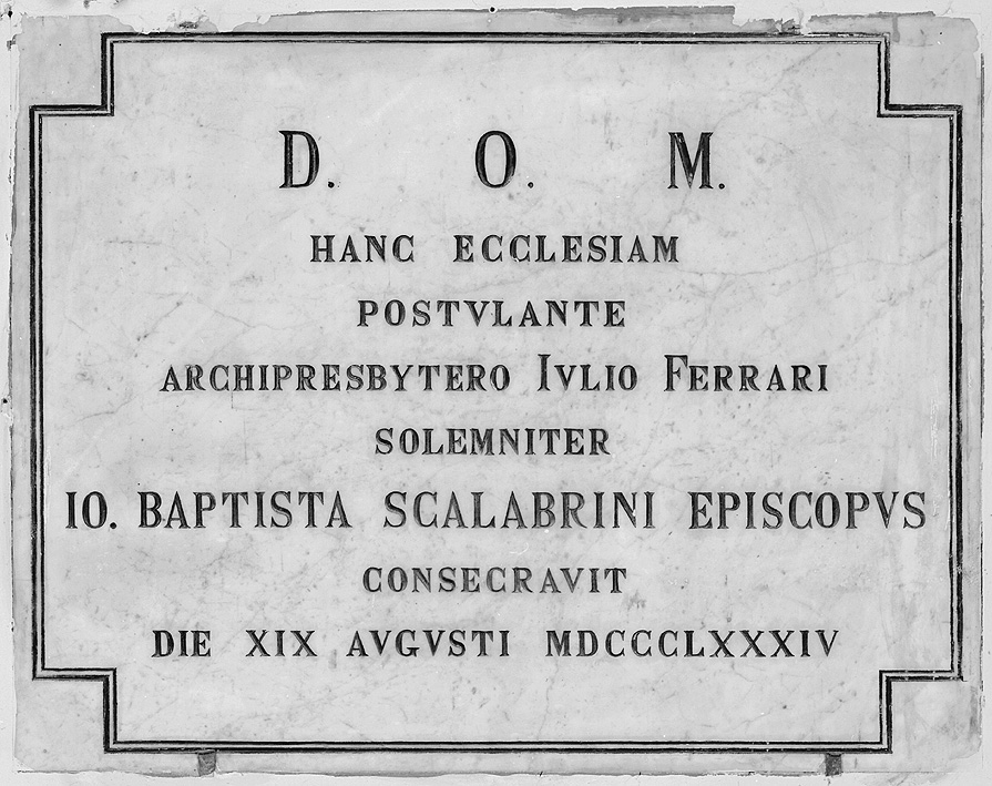 lapide documentaria - ambito piacentino (sec. XIX)