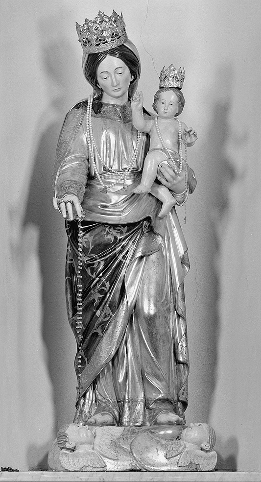 Madonna del Rosario (statua) di Borella Domenico (attribuito) (seconda metà sec. XIX)