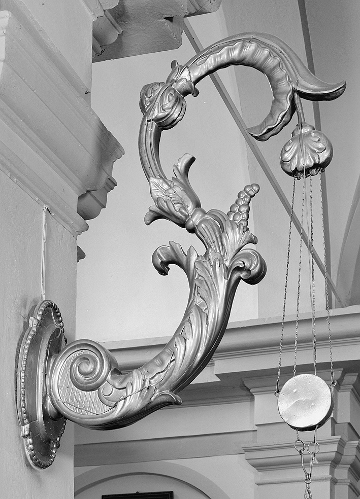 candeliere da parete, serie - ambito piacentino (seconda metà sec. XIX)