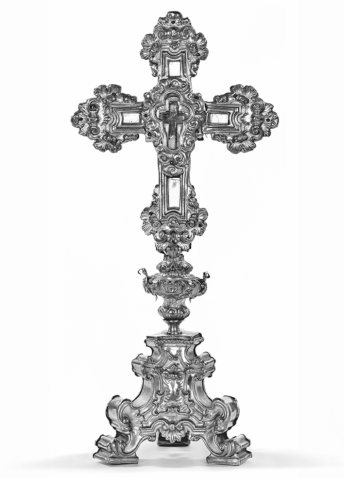 stauroteca - ambito piacentino (prima metà sec. XVIII)