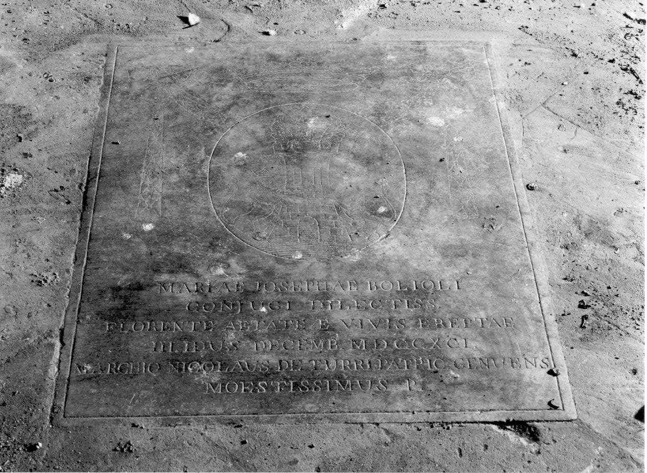 lapide tombale - ambito piacentino (sec. XVIII)