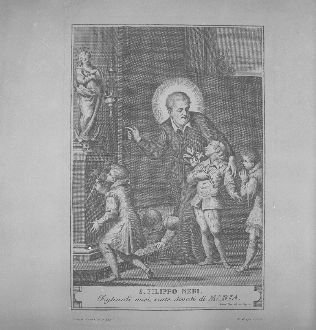 San Filippo Neri (stampa) di Gregori Carlo, Fratta Domenico Maria (prima metà sec. XVII)