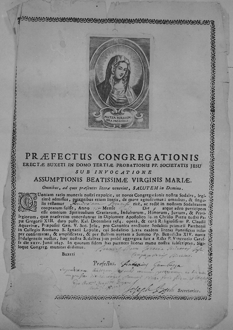 Madonna (stampa) - ambito italiano (fine/inizio secc. XVII/ XVIII)