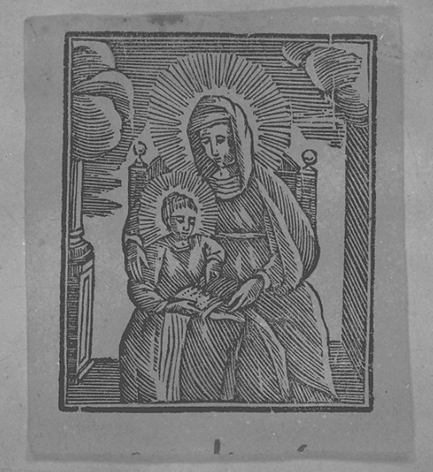 educazione di Maria Vergine (stampa) - ambito italiano (sec. XVIII)