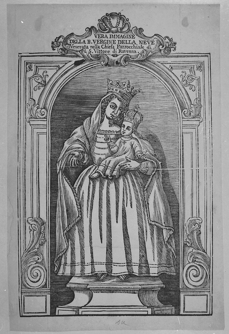 Madonna detta della Neve, Madonna con Bambino (stampa) - ambito italiano (fine sec. XVIII)