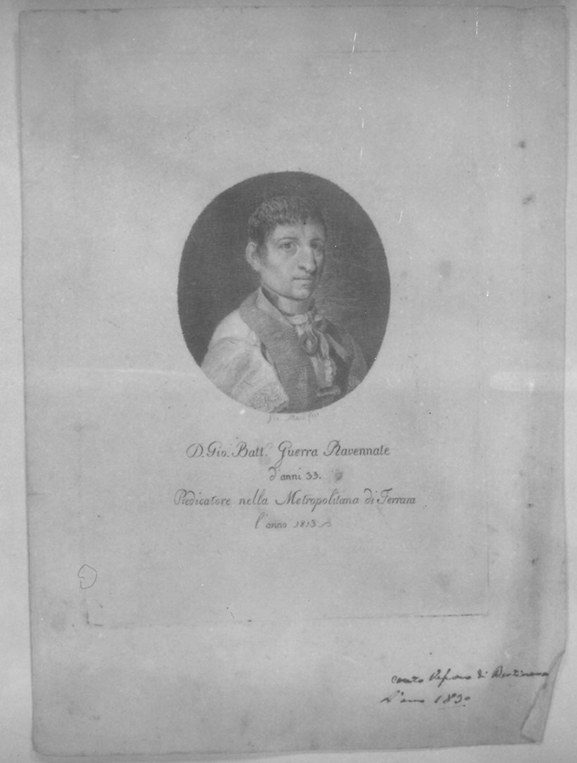 ritratto di Giovanni Battista Guerra (stampa) di Masi Giovanni (prima metà sec. XIX)