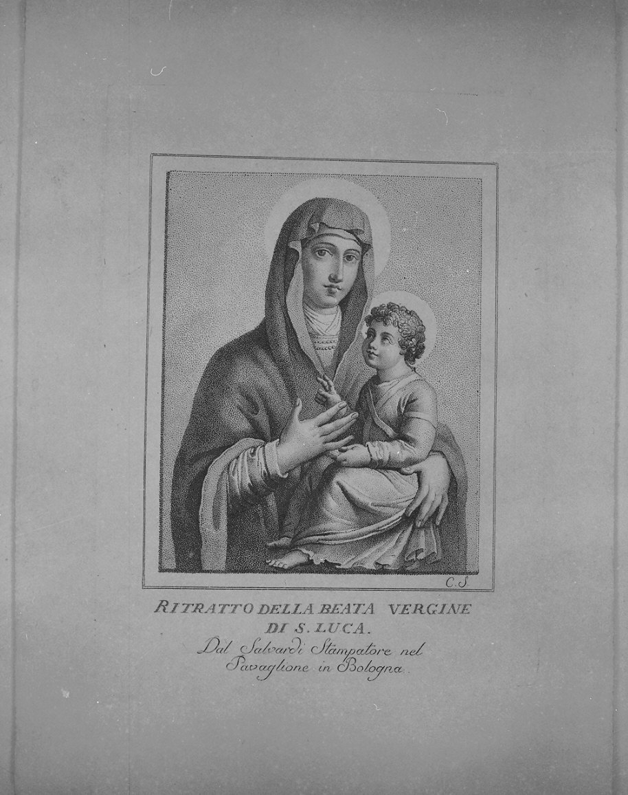 Madonna di S. Luca, Madonna con Bambino (stampa) di C. S (prima metà sec. XIX)
