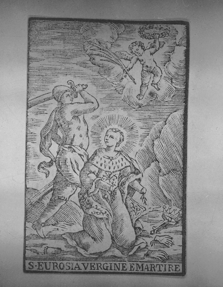 martirio di Sant'Eurosia (stampa) - ambito italiano (inizio sec. XVIII)