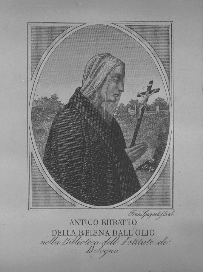 Beata Elena dall'Olio (stampa) di Spagnuoli Francesco (metà sec. XIX)