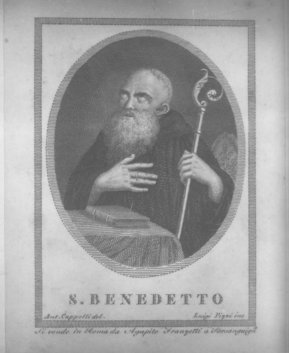San Benedetto (stampa, serie) di Pizzi Luigi, Cappelli Antonio (fine/inizio secc. XVIII/ XIX)