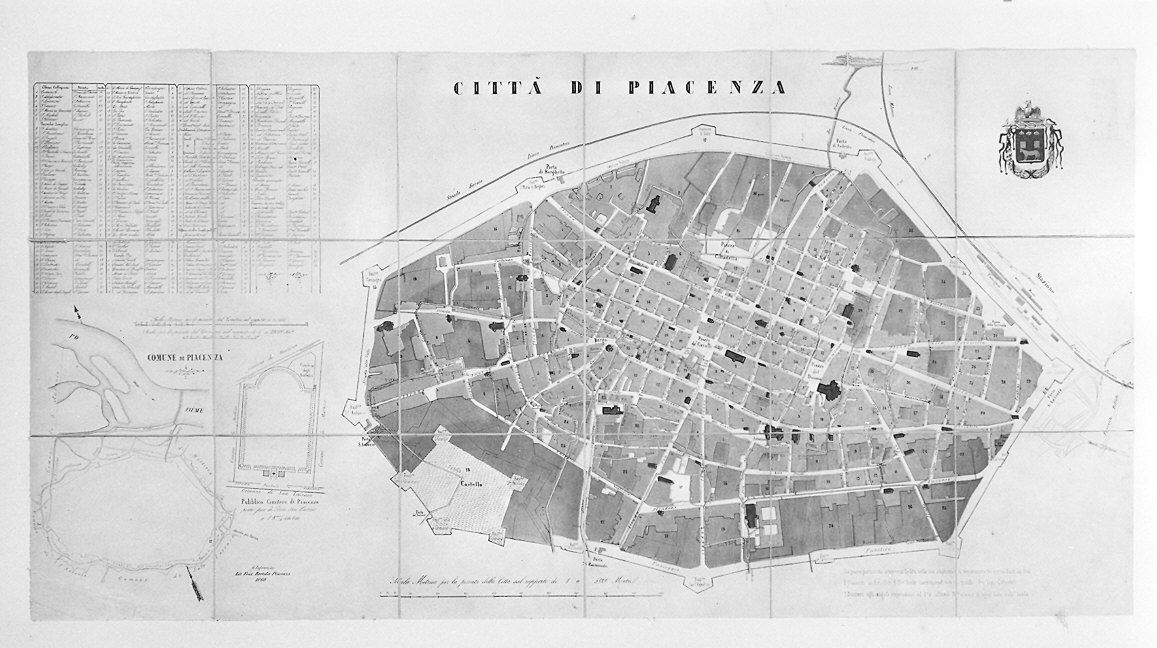 città di Piacenza (stampa) di Inganni G (sec. XIX)