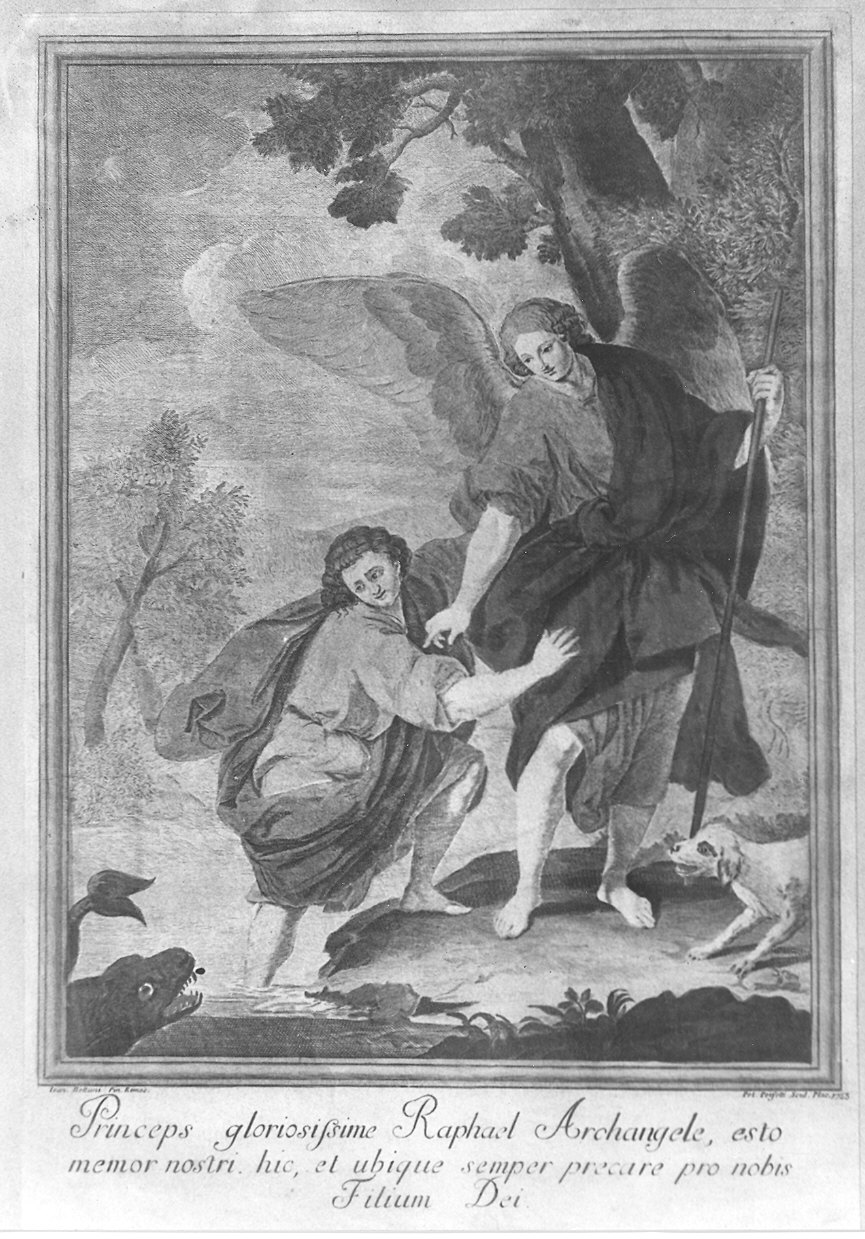 San Raffaele Arcangelo (stampa) di Perfetti Pietro, Bottani Giovanni (sec. XVIII)
