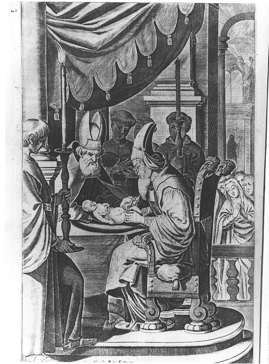 circoncisione di Gesù Bambino (stampa) di Piccini Giacomo (sec. XVII)