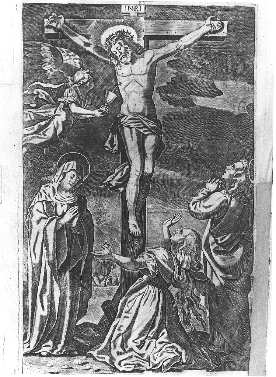 crocifissione (stampa) - ambito veneto (sec. XVII)