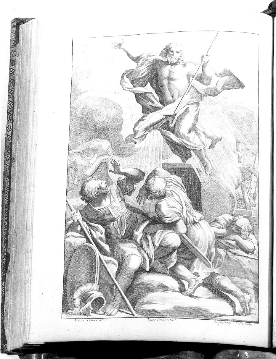 resurrezione di Cristo (stampa, elemento d'insieme) di Ferro Ciro, Costa Agostino (sec. XVIII)