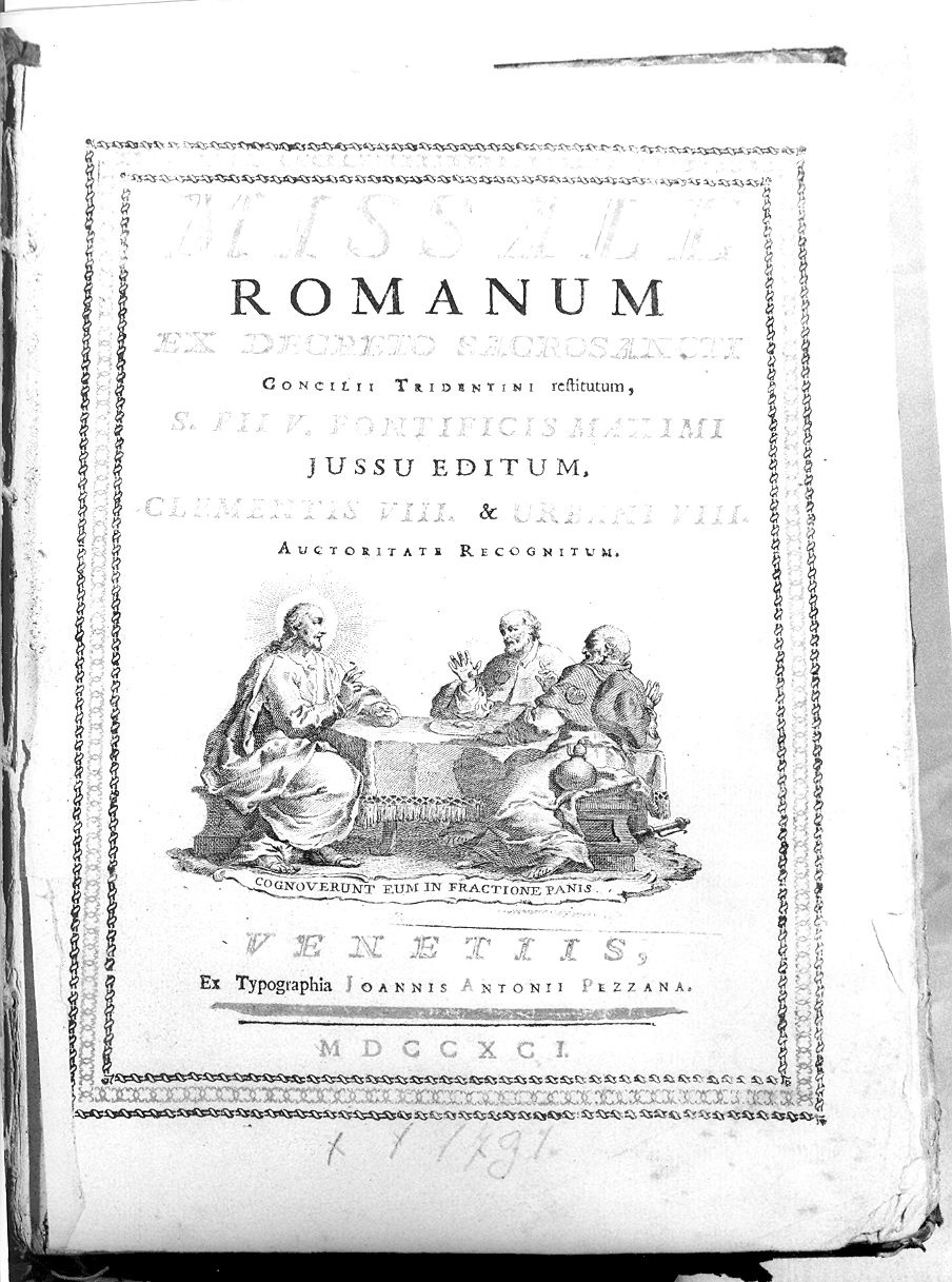 cena in Emmaus (stampa, elemento d'insieme) - ambito veneto (sec. XVIII)
