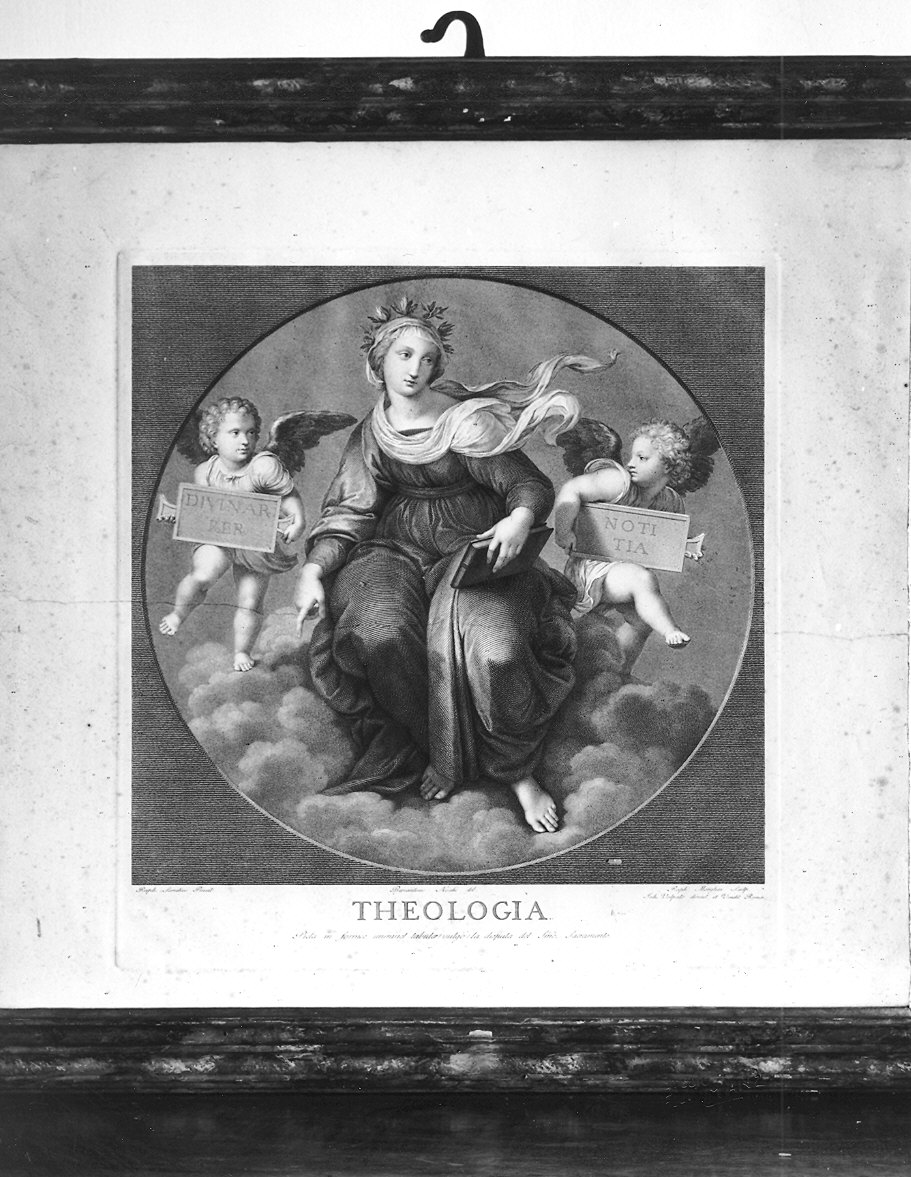 Allegoria della Teologia (stampa) di Morghen Raffaello, Sanzio Raffaello, Volpato Giovanni, Nocchi Bernardino (sec. XVIII)