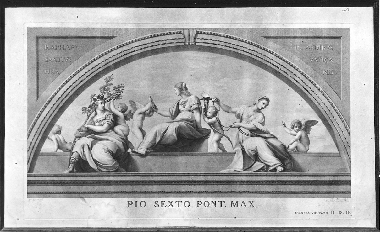 Virtù (stampa) di Sanzio Raffaello, Volpato Giovanni (sec. XVIII)