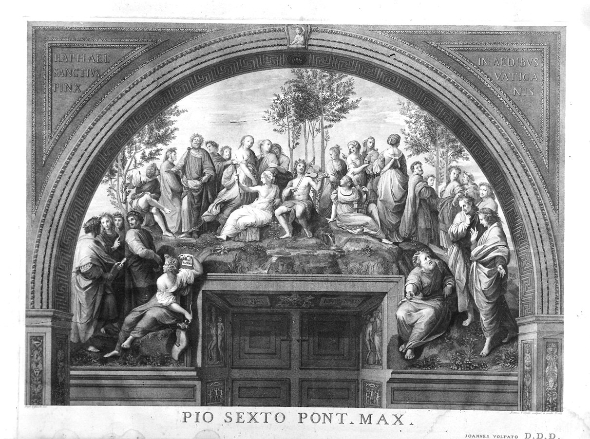 Il Parnaso, Il Parnaso (stampa) di Sanzio Raffaello, Volpato Giovanni, Tofanelli Stefano (sec. XVIII)