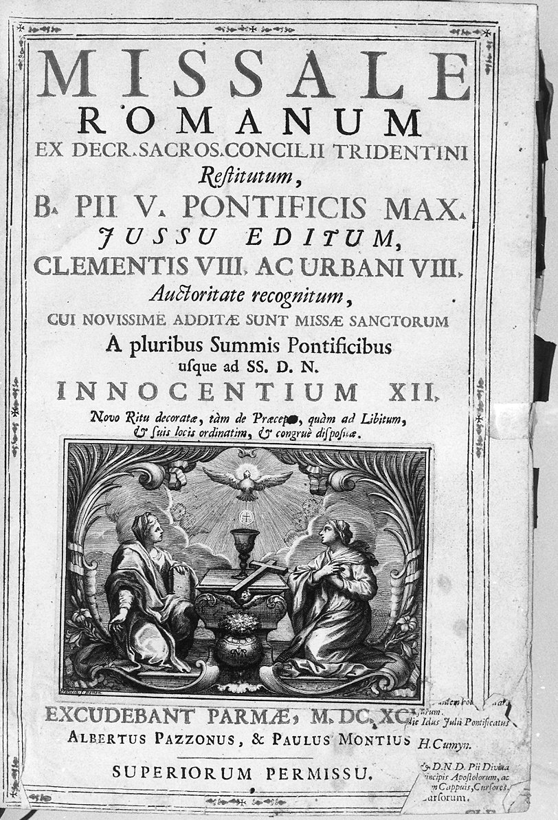 messale romano (stampa) - ambito parmense (sec. XVII)