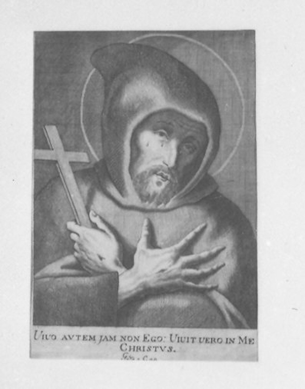 San Francesco d'Assisi (stampa) - ambito parmense (seconda metà sec. XVIII)