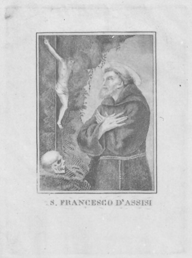 San Francesco d'Assisi (stampa) - ambito parmense (sec. XIX)