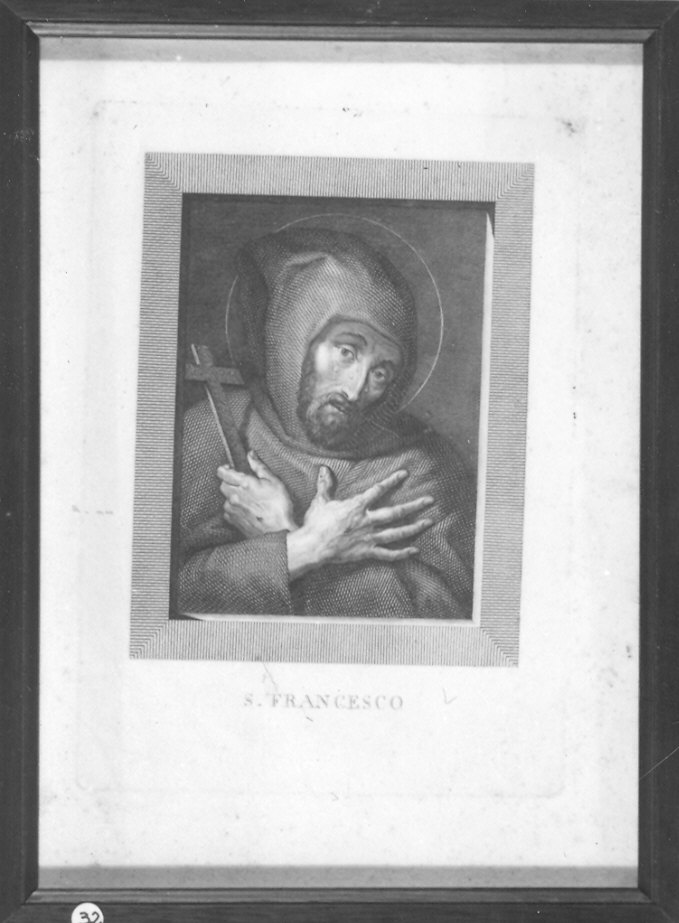 San Francesco d'Assisi (stampa) - ambito emiliano (prima metà sec. XIX)