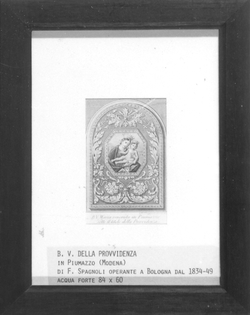 Madonna con Bambino (stampa) di Spagnoli Francesco (sec. XIX)