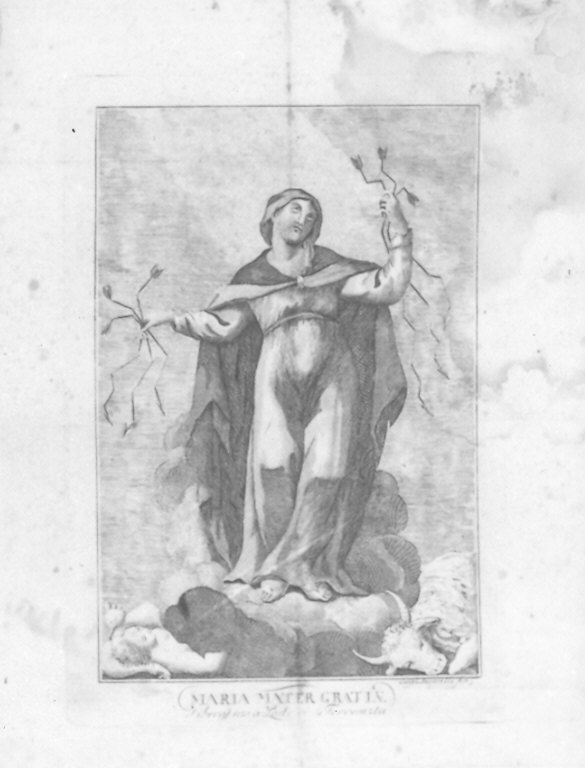 Maria Vergine (stampa) di Savorelli Luigi (fine sec. XVIII)