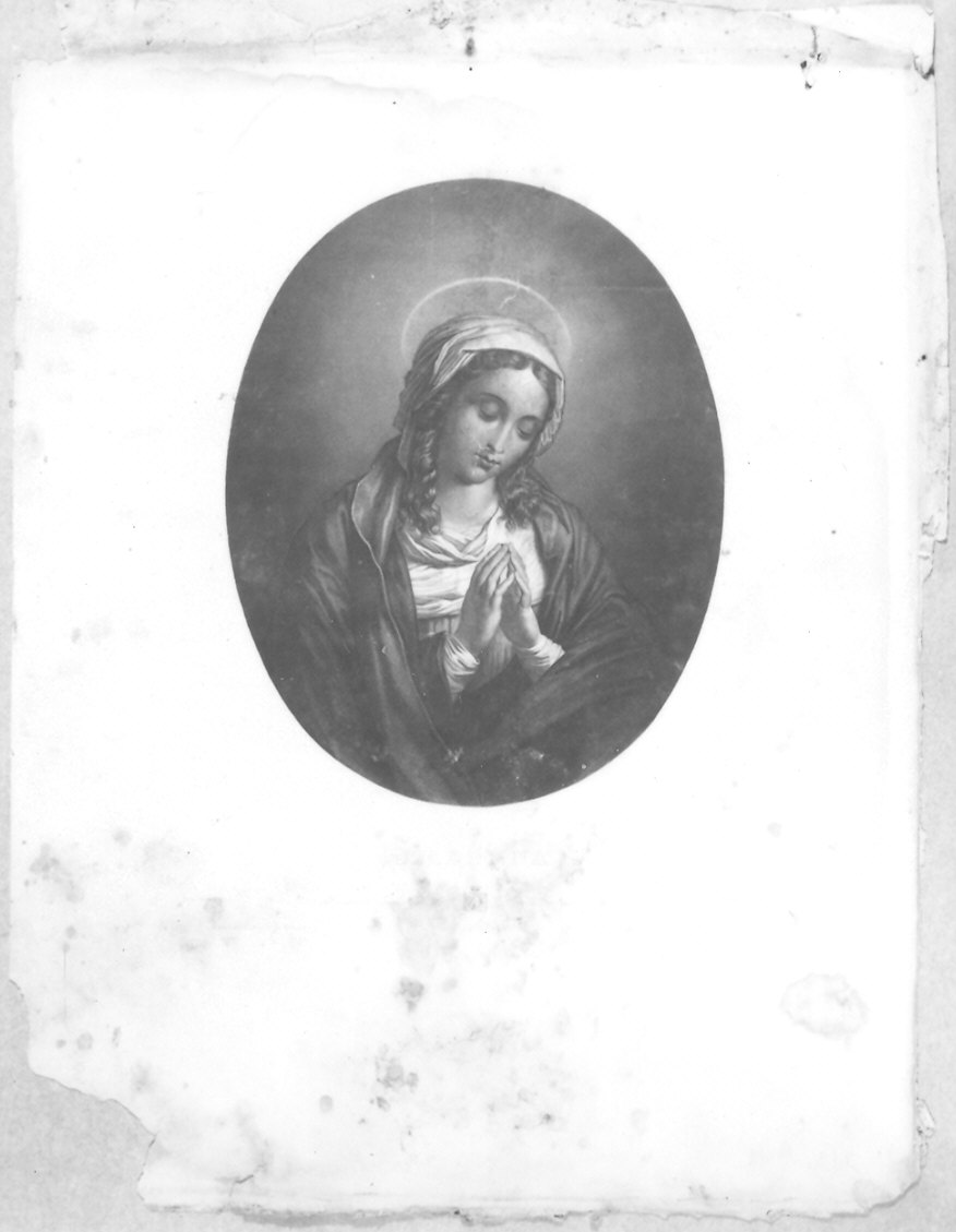 Madonna (stampa) di Bernardi Jacopo, Salvi Giovan Battista detto Sassoferrato (metà sec. XIX)