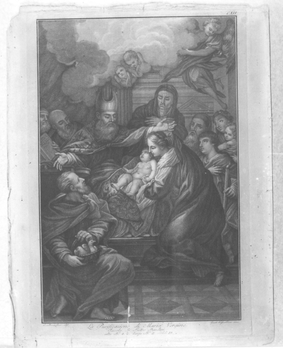 purificazione della Madonna (stampa) di Vascellini Gaetano, Bandini Pietro, Bozzolini Carlo (fine sec. XVIII)