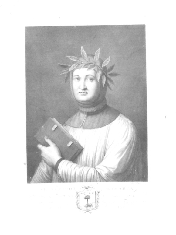 Ritratto di Francesco Petrarca (stampa) di Banzo Antonio, Ermini Pietro (inizio sec. XIX)