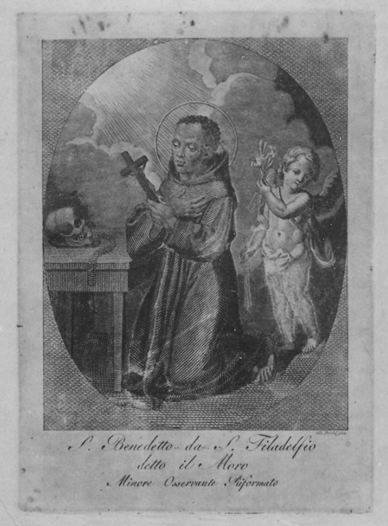 San Benedetto da S. Filadelfio (stampa) di Petrini Giovanni (seconda metà sec. XVIII)