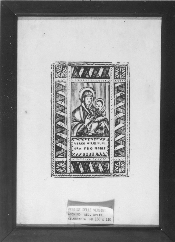 Madonna con Bambino (stampa) - ambito italiano (prima metà sec. XVIII)