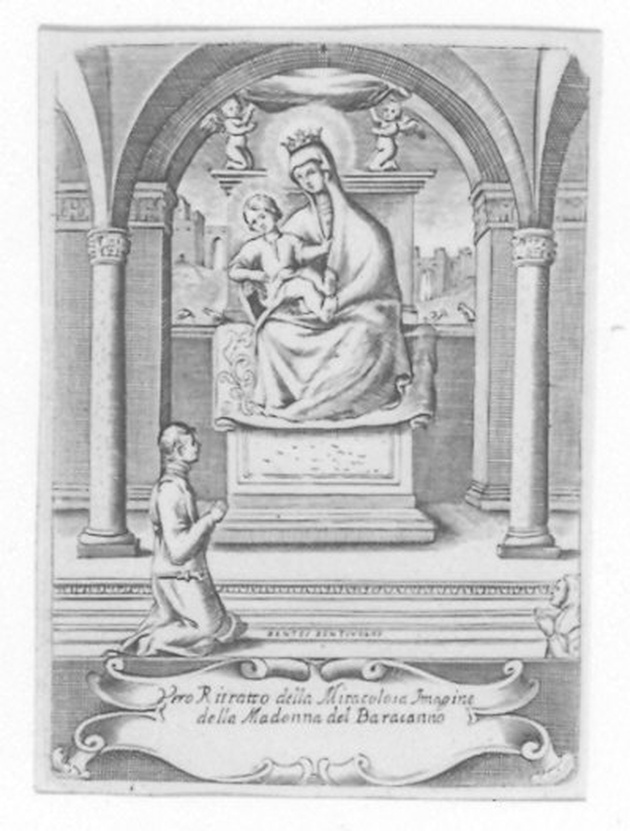 Madonna con Bambino (stampa) - ambito italiano (sec. XVIII)