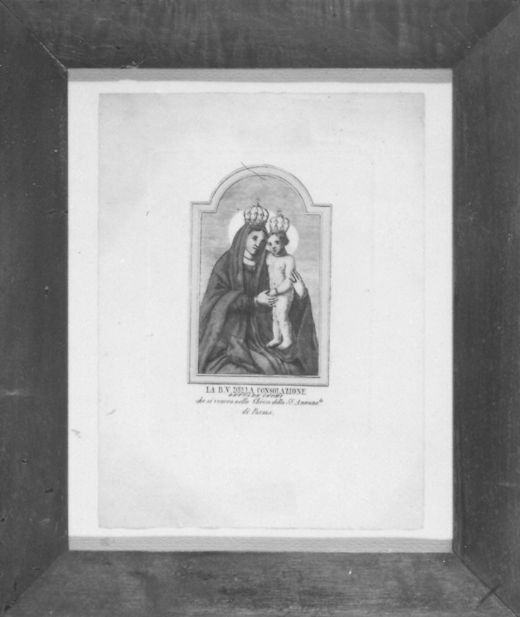 Madonna con Bambino (stampa) - ambito italiano (sec. XVIII)