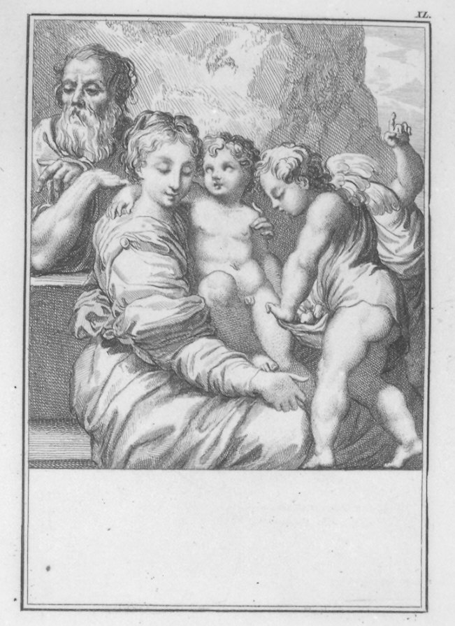 Sacra Famiglia (stampa, serie) di Mazzola Francesco detto Parmigianino (secc. XVIII/ XIX)