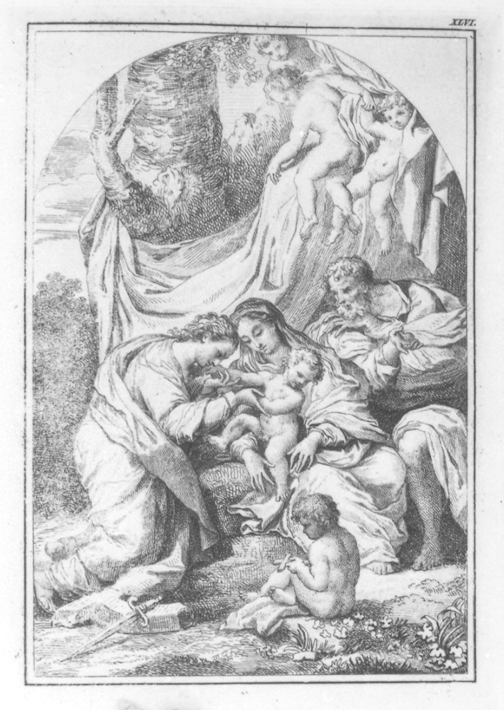 Sacra Famiglia (stampa, serie) di Mazzola Bedoli Girolamo (secc. XVIII/ XIX)