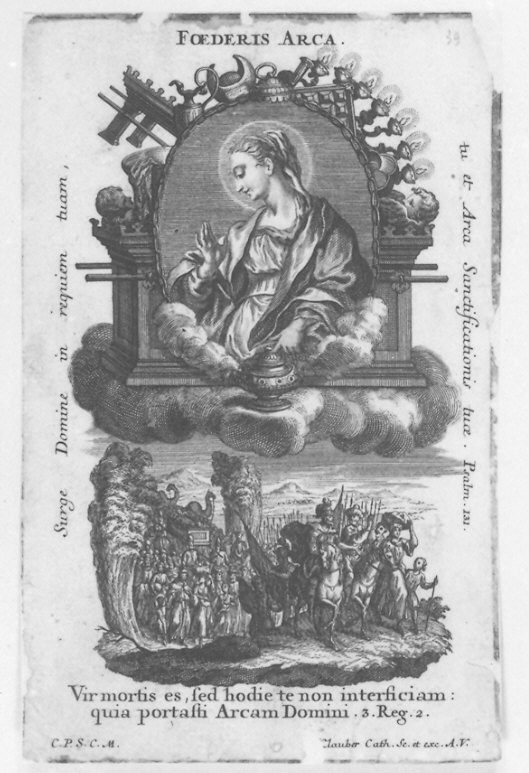 Maria Vergine (stampa smarginata, serie) di Klauber Joseph Sebastian detto Klauber Catharina, Klauber Johan Baptist (sec. XVIII)