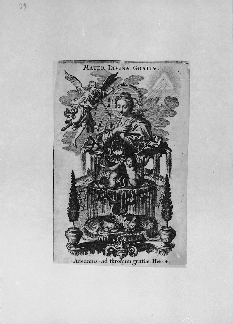 Maria Vergine (stampa smarginata, serie) di Klauber Joseph Sebastian detto Klauber Catharina, Klauber Johan Baptist (sec. XVIII)