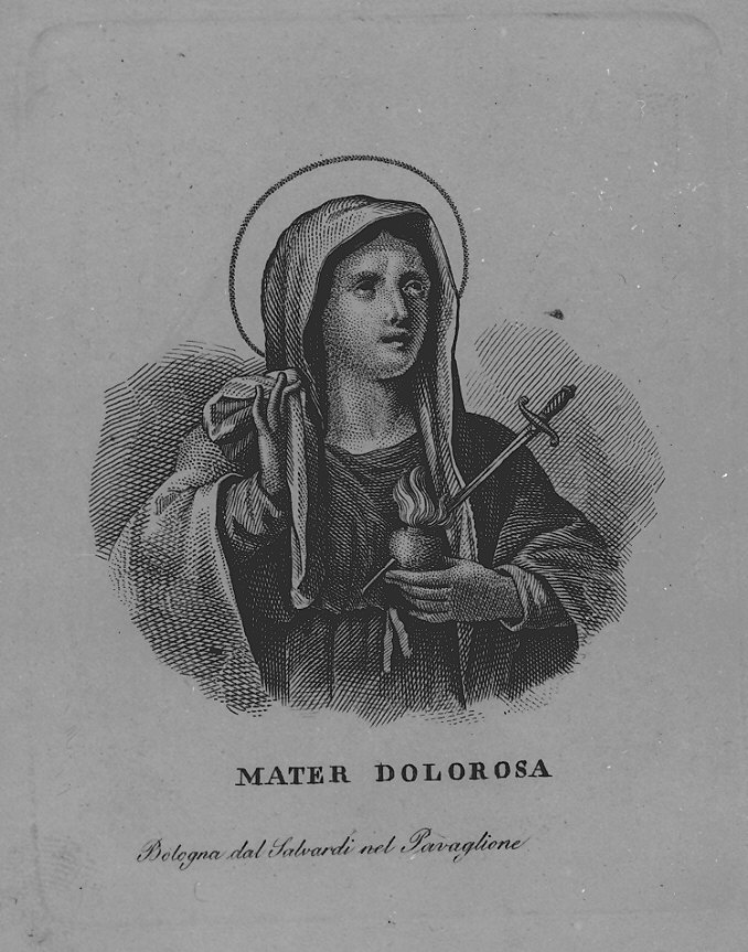 Madonna Addolorata (stampa) - ambito emiliano (sec. XIX)