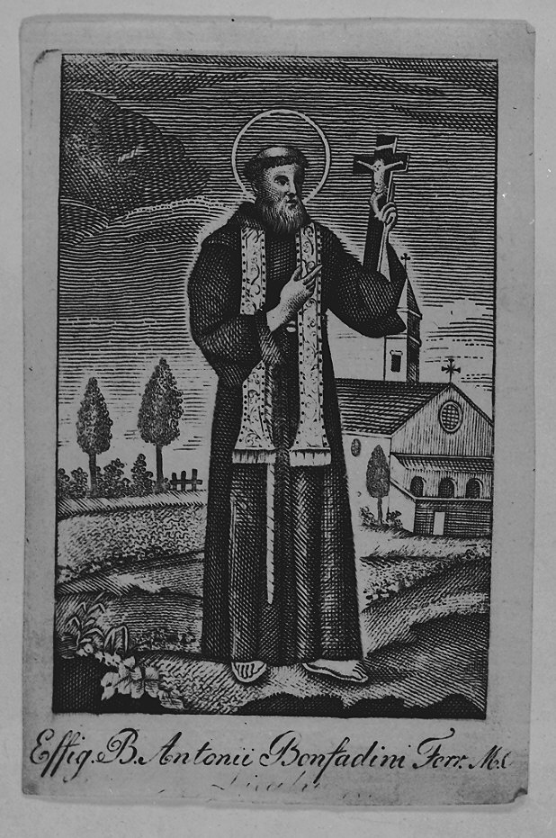Sant'Antonio (stampa smarginata) - ambito emiliano (sec. XVIII)