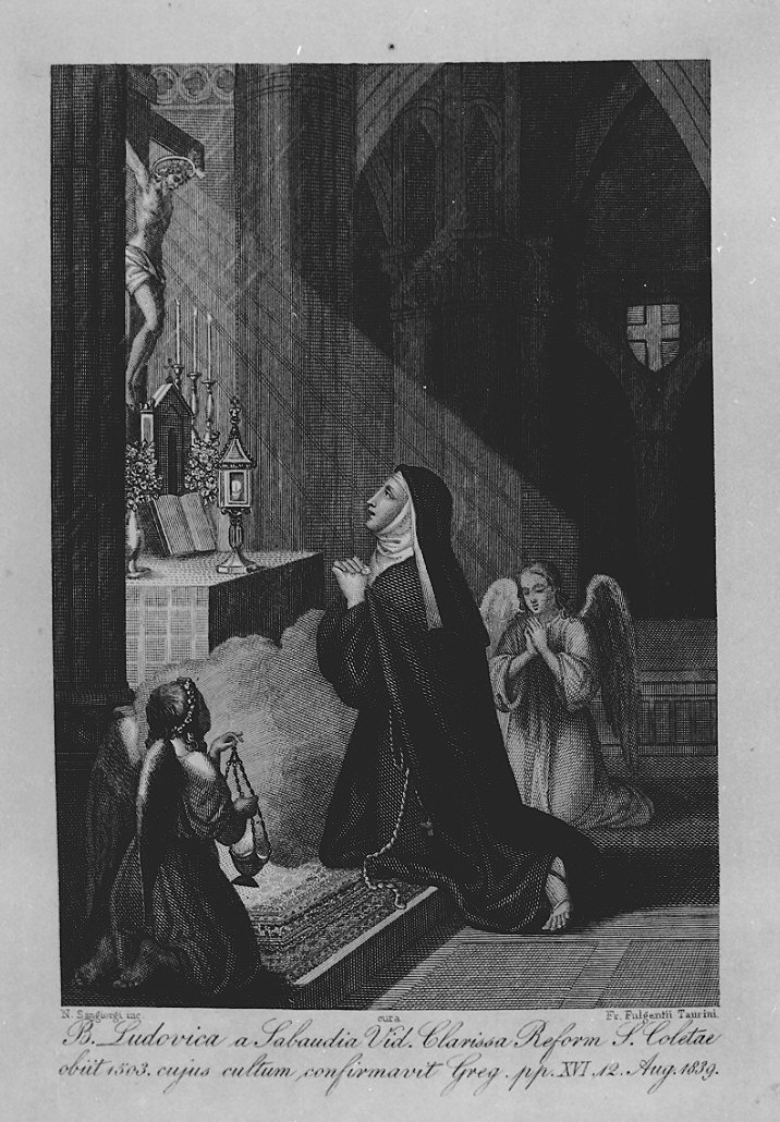 Santa Ludovica (stampa) di Sangiorgi Nicola (seconda metà sec. XIX)