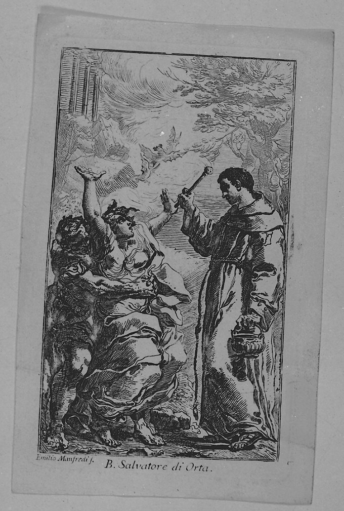 Beato Beato Salvatore di Orta (stampa) di Manfredi Emilio (seconda metà sec. XVIII)