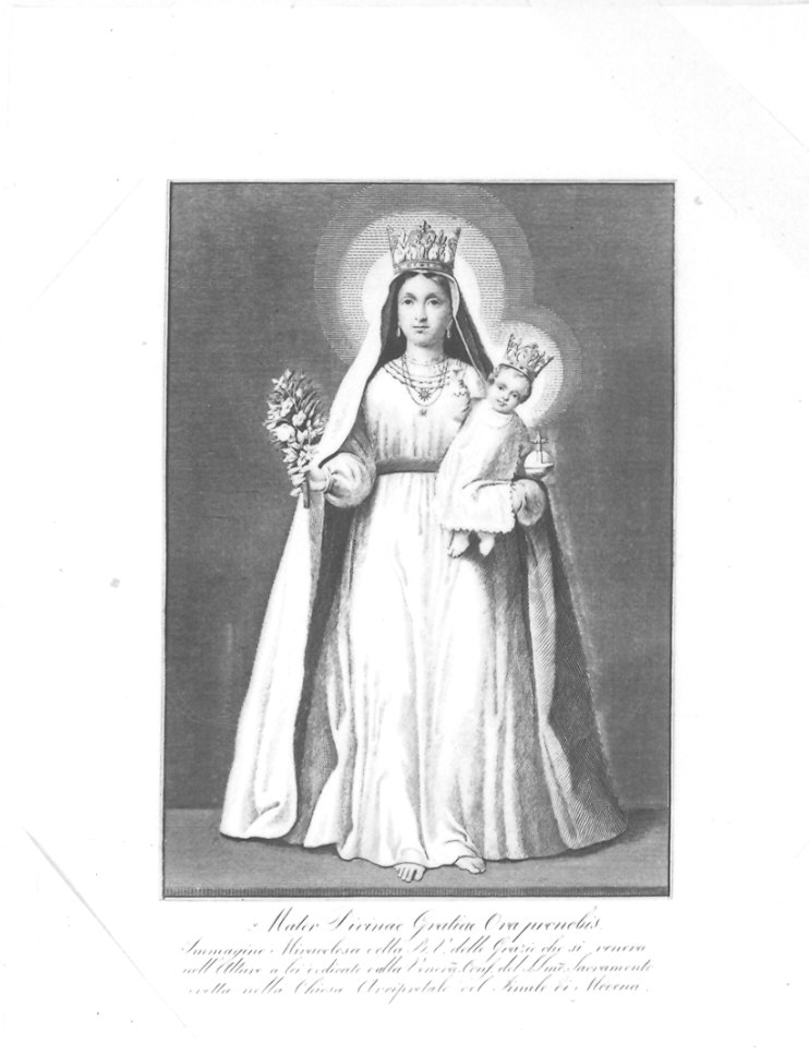 Madonna con Bambino (stampa) - ambito emiliano (sec. XIX)
