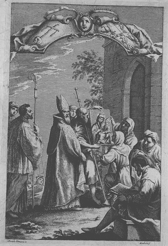 Translazione della Madonna di San Luca (stampa) di Mattioli Lodovico, Graziani Ercole (fine/inizio secc. XVII/ XVIII)