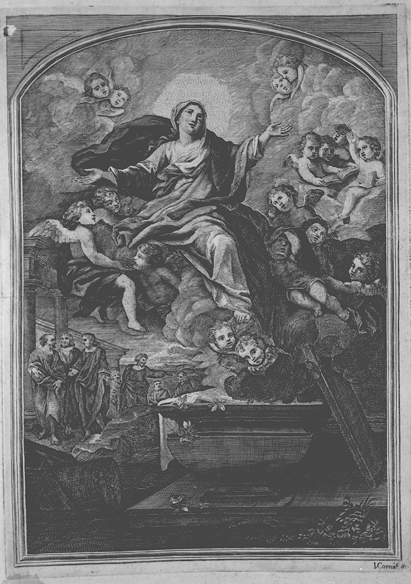 assunzione della Madonna (stampa) - ambito emiliano (fine sec. XVII)