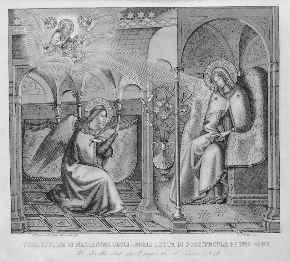 Annunciazione (stampa) di Sella C (seconda metà sec. XIX)